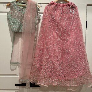 Beautiful Pink and Mint Lehenga Never Worn